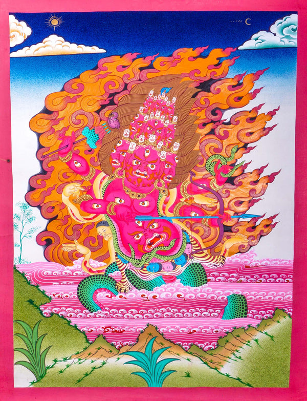 9 head rahula thangka