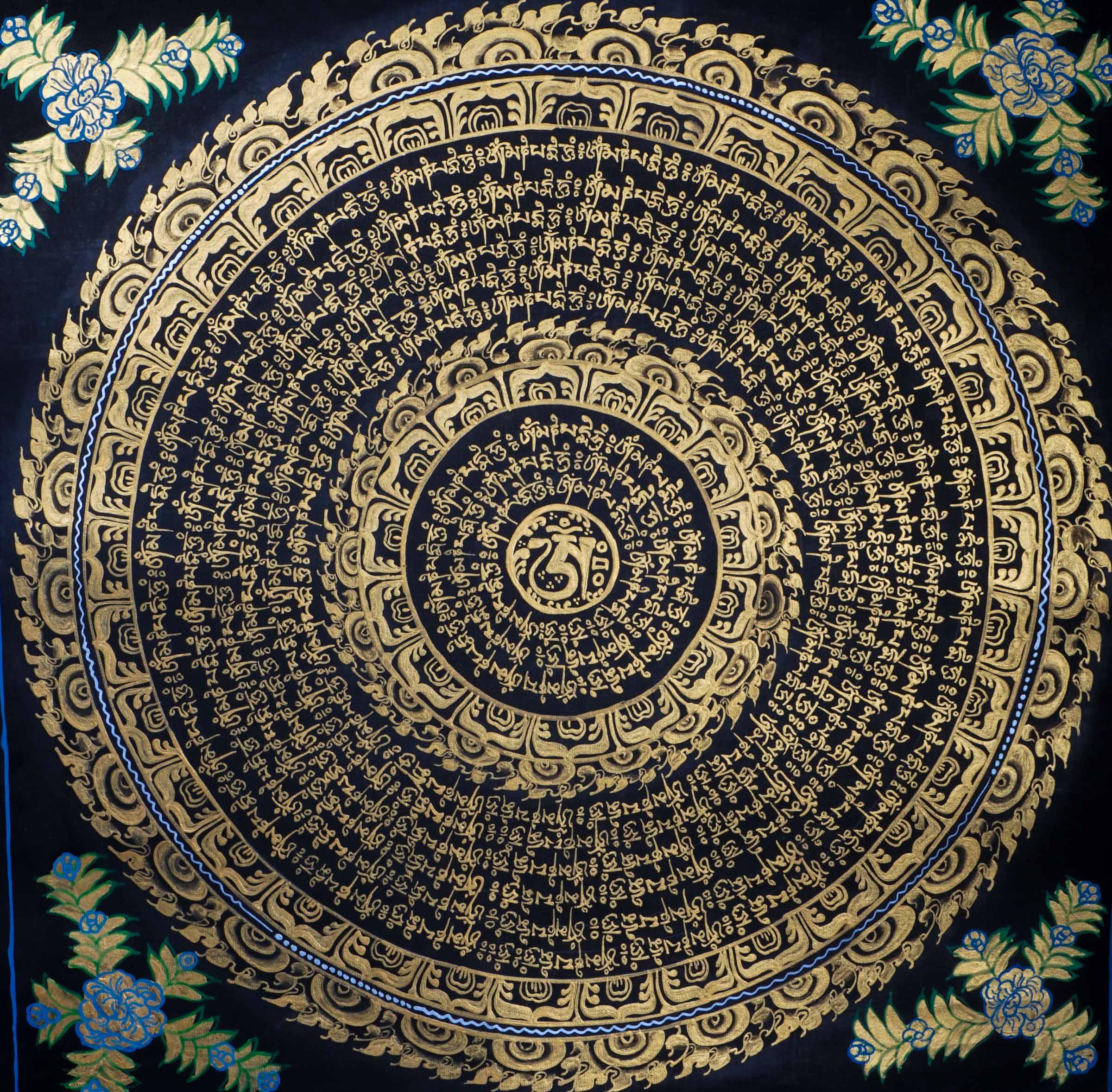  Golden Mantra Mandala for meditation