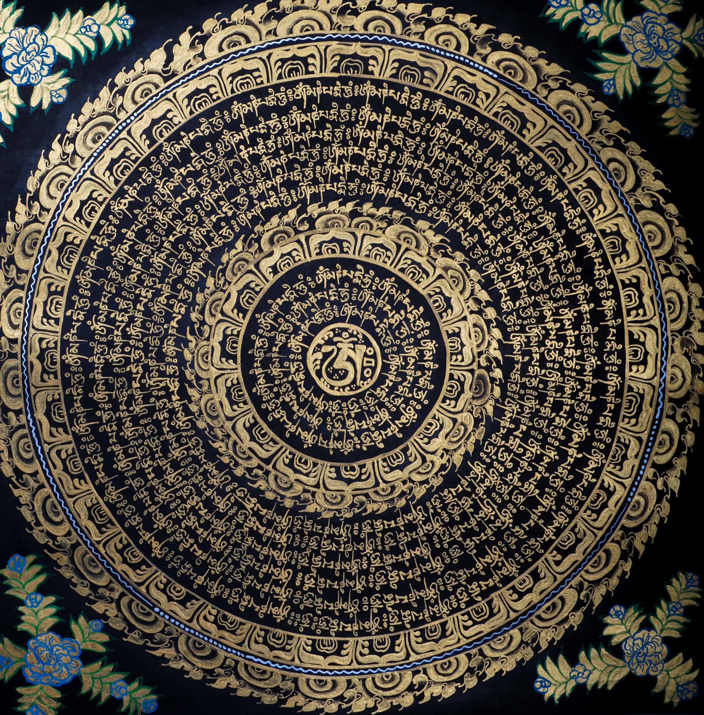  Golden Mantra Mandala for meditation