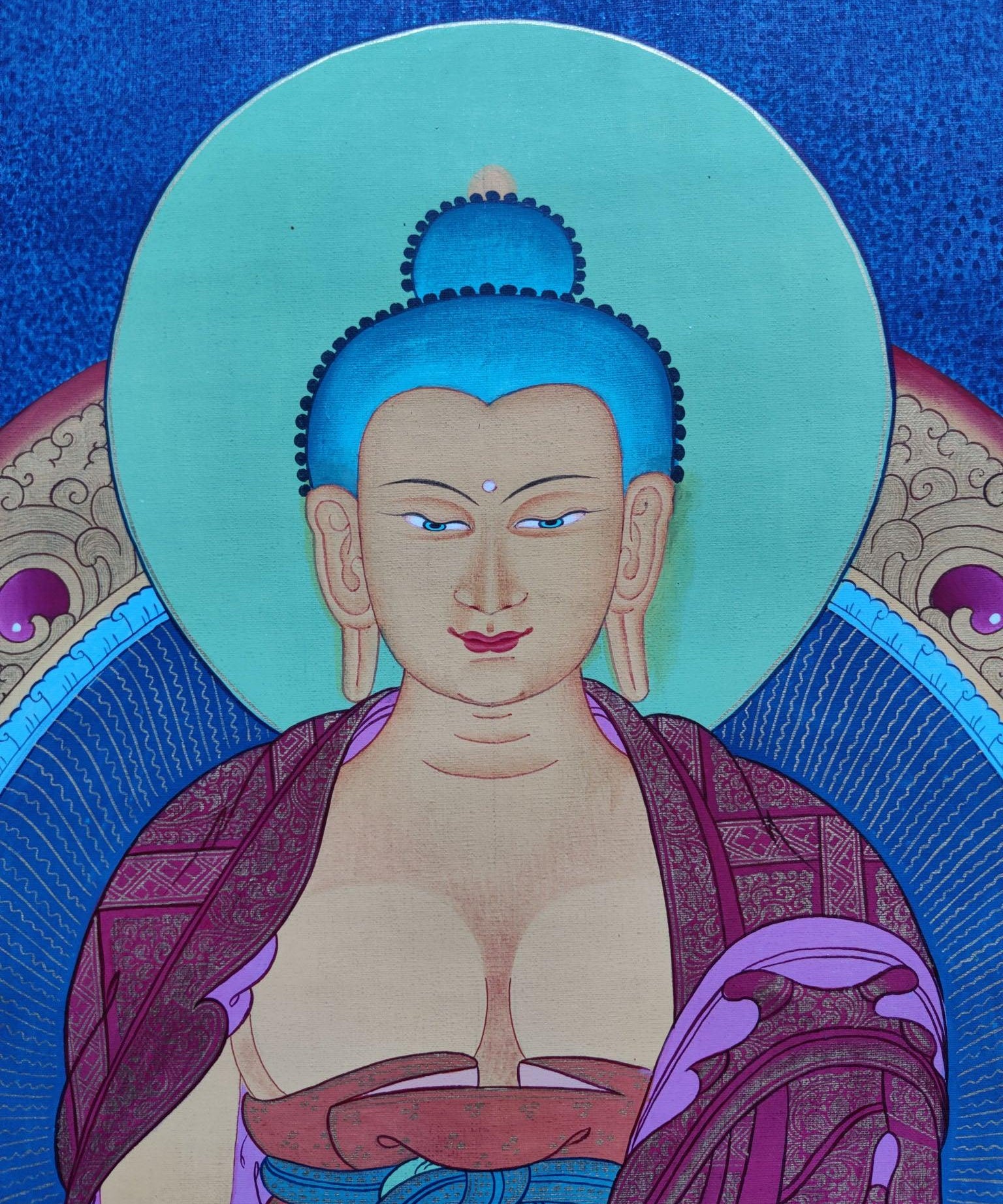 Buddha Thanka Painting on cotton canvas. A master Piece Tibetan Thangka art. Best Quality. Best Price