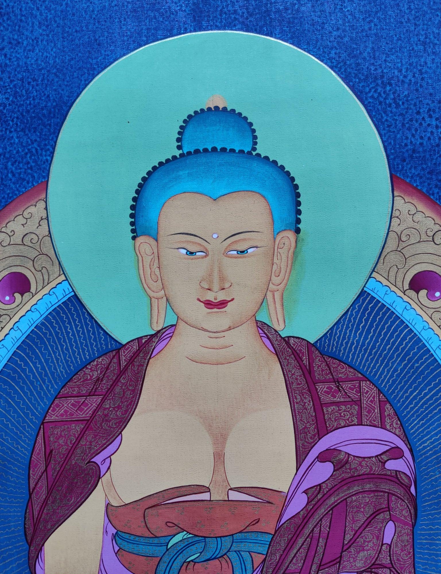 Buddha Thanka Painting on cotton canvas. A master Piece Tibetan Thangka art. Best Quality. Best Price