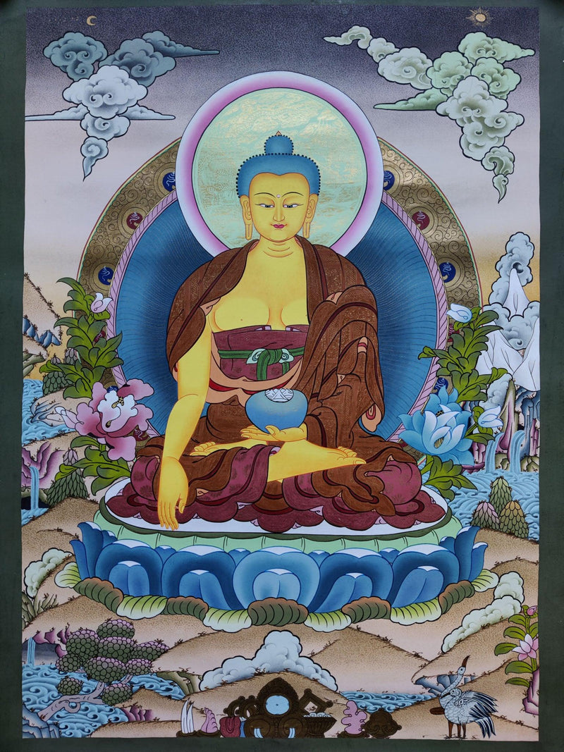 Master Piece Buddha Thanka Painting on cotton canvas. A master Piece Tibetan Thangka art. Best Quality. Best Price