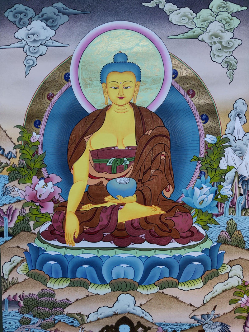 Master Piece Buddha Thanka Painting on cotton canvas. A master Piece Tibetan Thangka art. Best Quality. Best Price