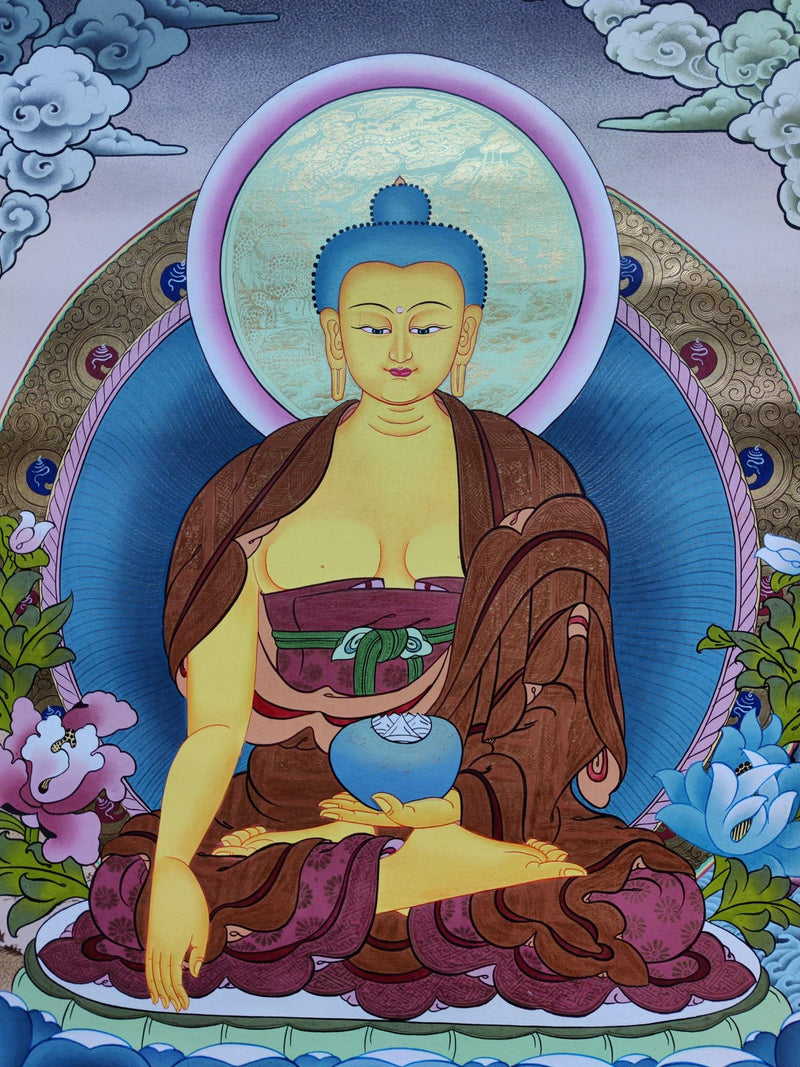 Master Piece Buddha Thanka Painting on cotton canvas. A master Piece Tibetan Thangka art. Best Quality. Best Price