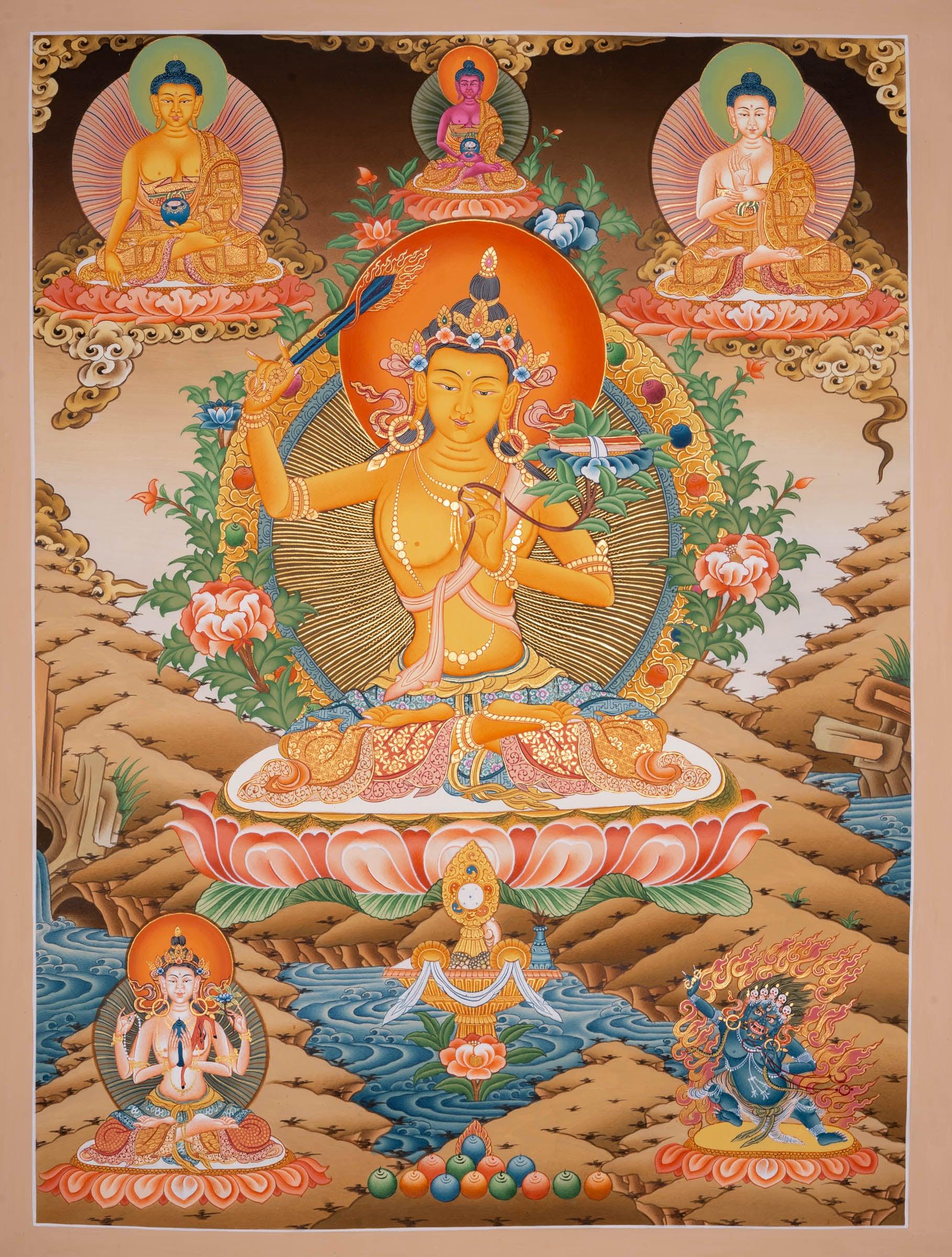 Manjushri Thangka Painting