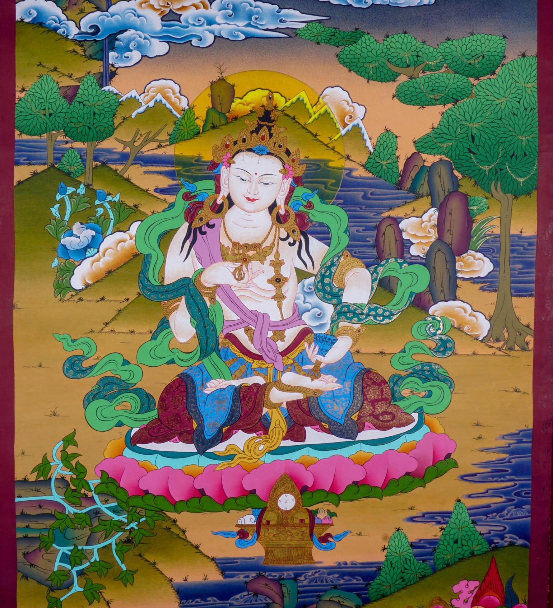 Vajrasattva Scroll thangka painting