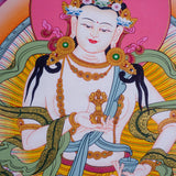 Tibetan thangka painting of Buddha - Vajrasattva Boddhisattva