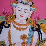 Tibetan thangka painting of Buddha - Vajrasattva Boddhisattva