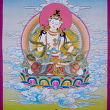 Vajrasattva thangka painting on canvas