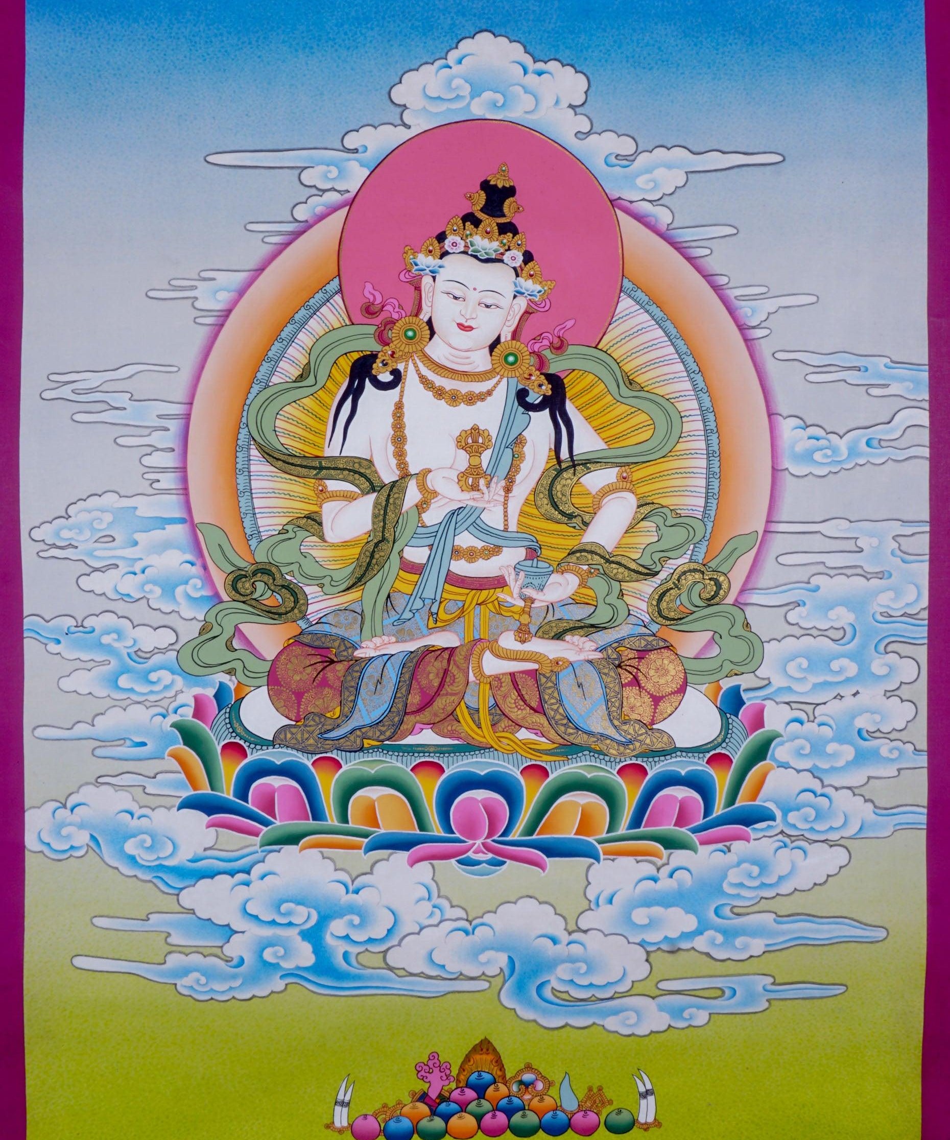 Vajrasattva thangka painting on canvas