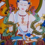 Tibetan Thangka art of Vajrasattva hand panting of Nepal on canvas for Buddhism ritual and meditation 