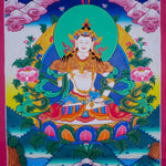 Vajrasattva tibetan thangka art for purification in tantric Buddhism
