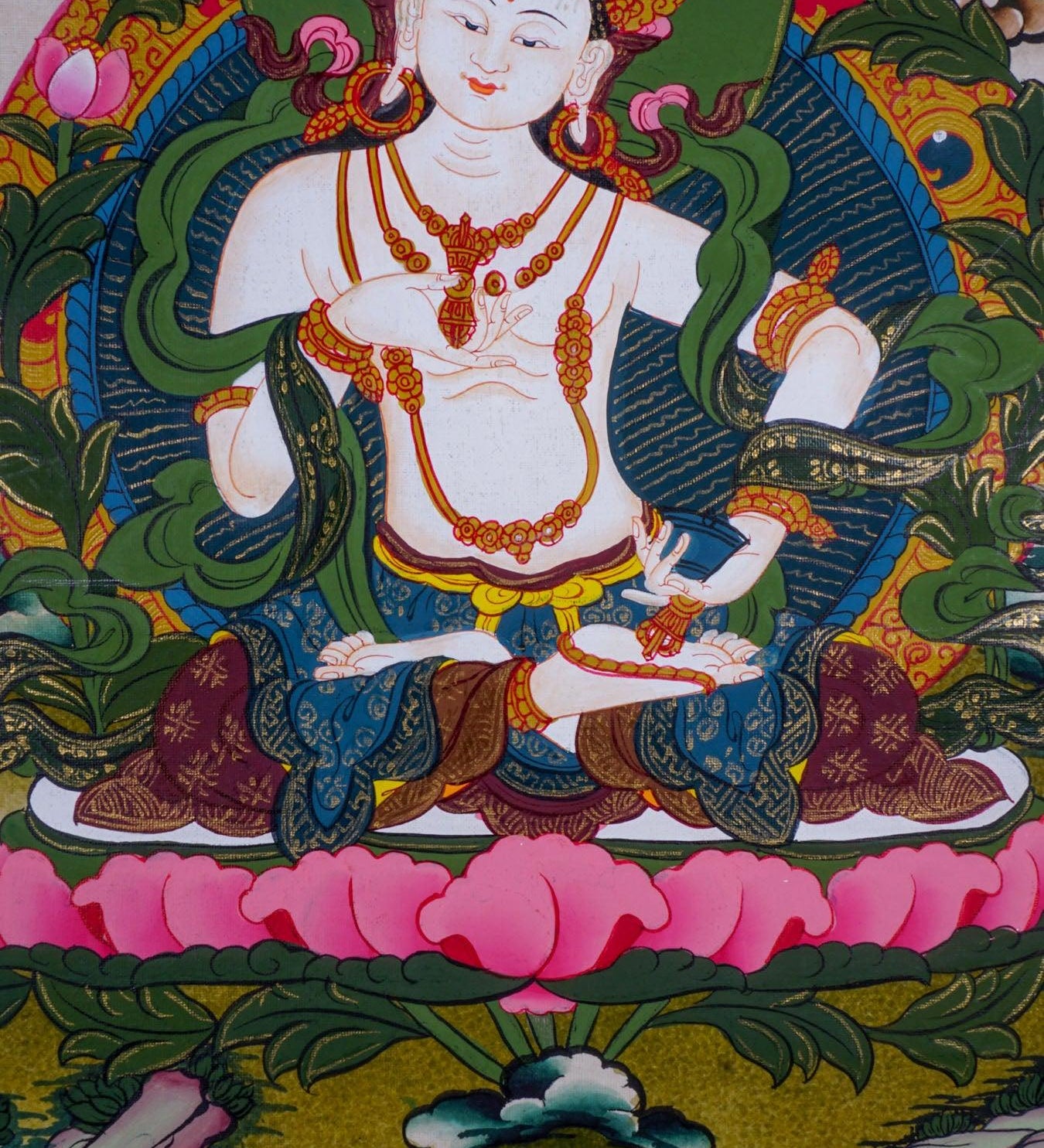 Vajrasattva Tibetan Thangka Painting - Himalayas Shop