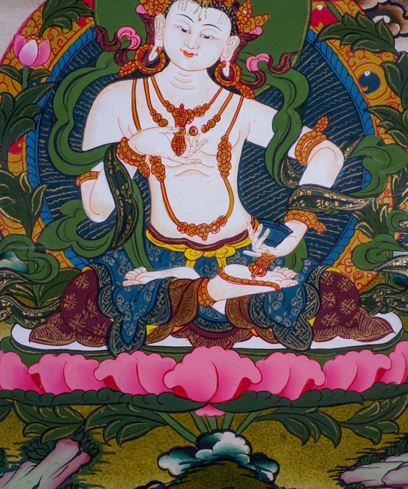Vajrasattva Tibetan Thangka Painting - Himalayas Shop