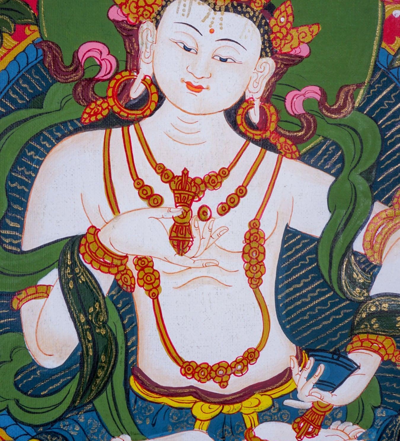 Vajrasattva Tibetan Thangka Painting - Himalayas Shop
