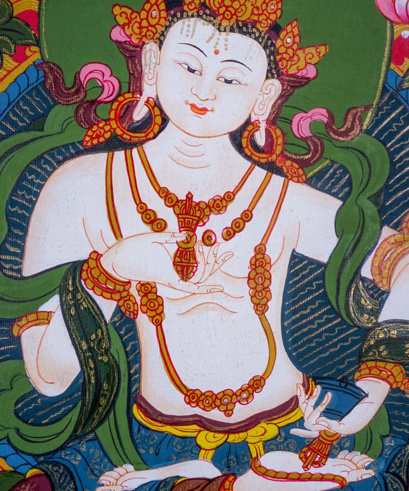 Vajrasattva Tibetan Thangka Painting - Himalayas Shop