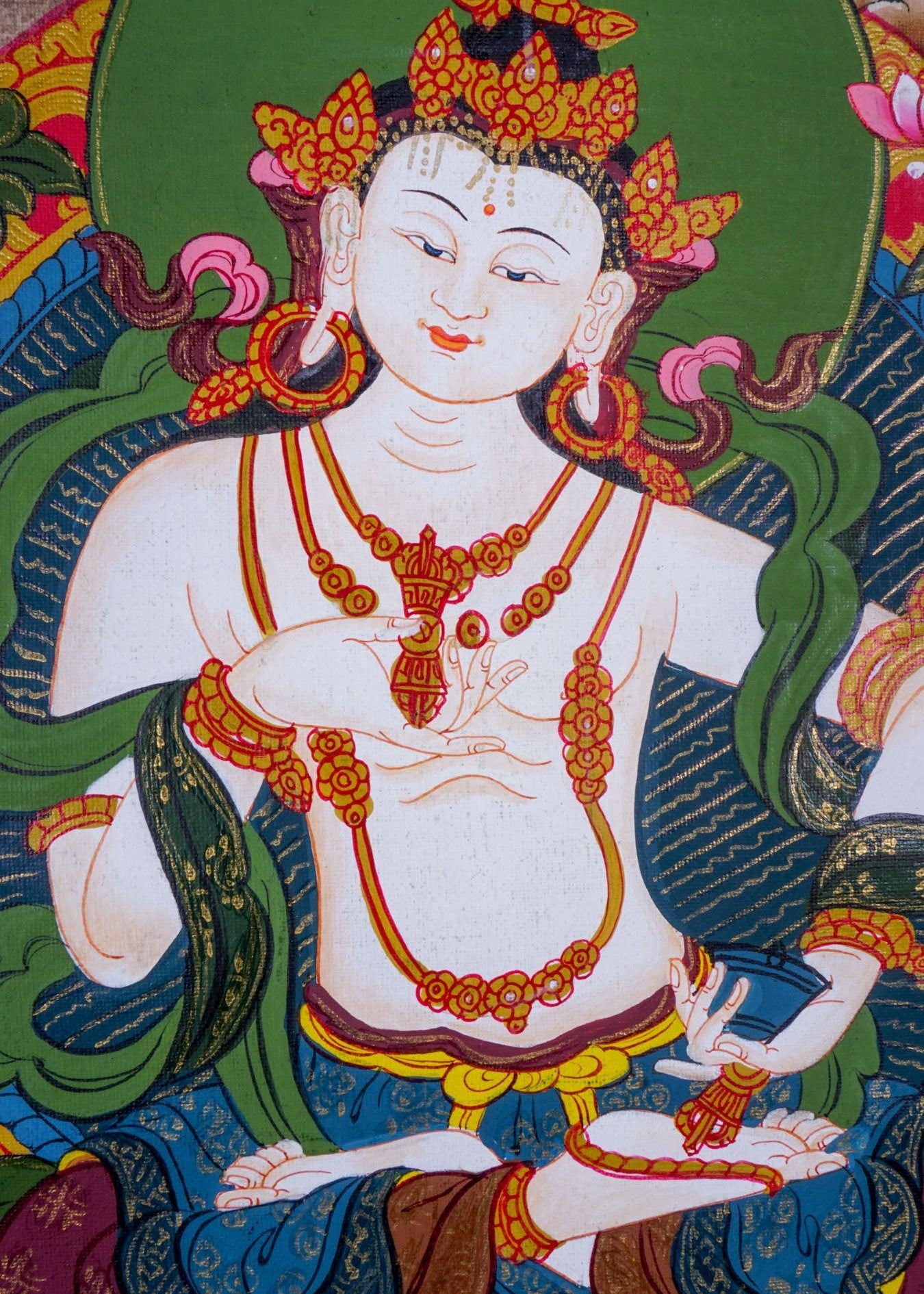 Vajrasattva Tibetan Thangka Painting - Himalayas Shop