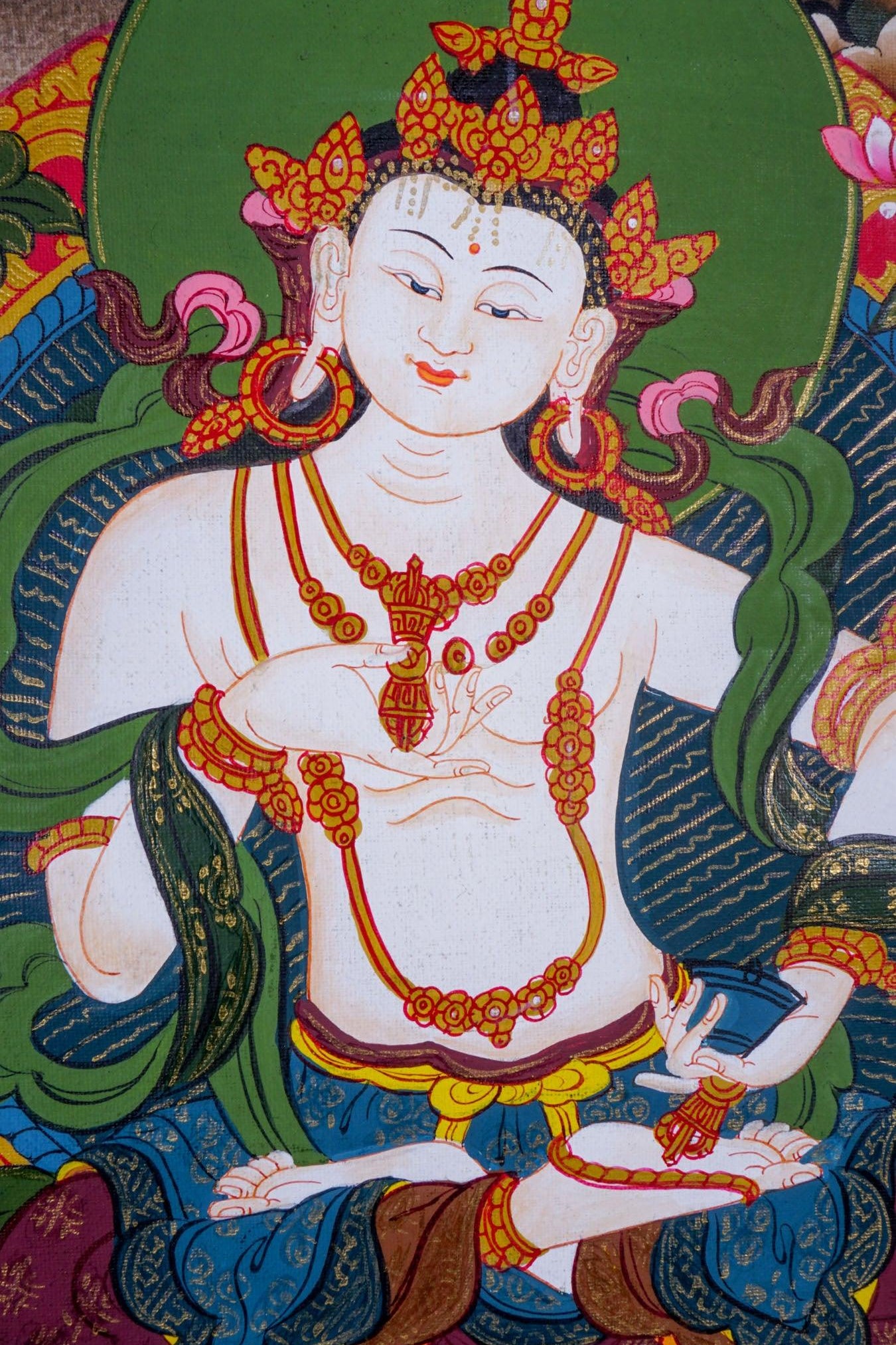 Vajrasattva Tibetan Thangka Painting - Himalayas Shop