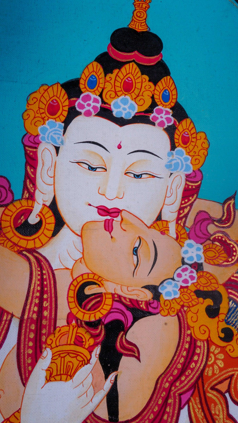 Bajrasattwa tibetan thangka art handpainting