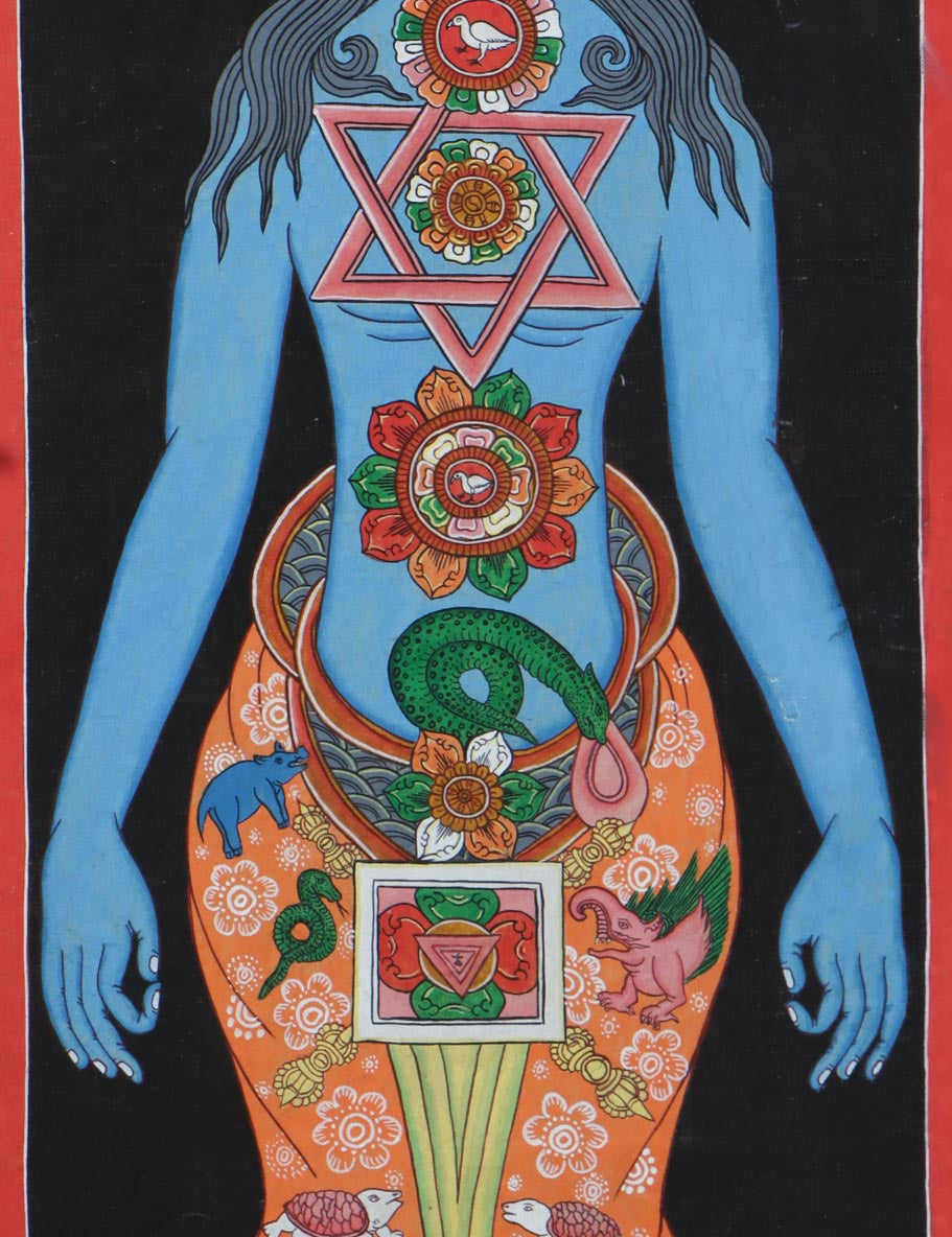 7 Chakra Art Thangka painting - Handpainted Tibetan Thangka Art - Himalayas Shop