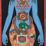 7 Chakra Art Thangka painting - Handpainted Tibetan Thangka Art - Himalayas Shop