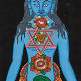 7 Chakra Art Thangka painting - Handpainted Tibetan Thangka Art - Himalayas Shop