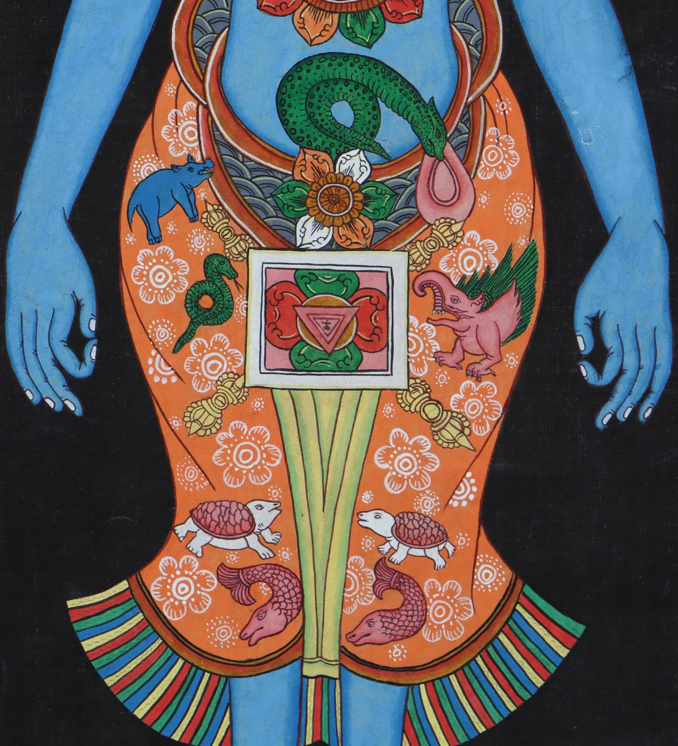 7 Chakra Art Thangka painting - Handpainted Tibetan Thangka Art - Himalayas Shop