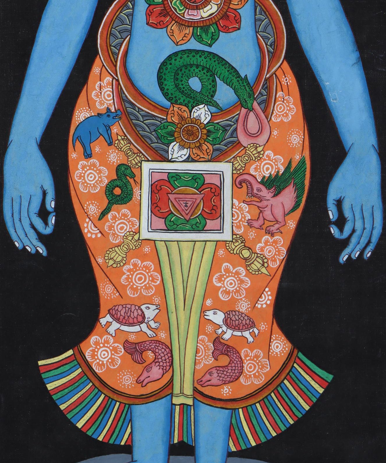 7 Chakra Art Thangka painting - Handpainted Tibetan Thangka Art - Himalayas Shop