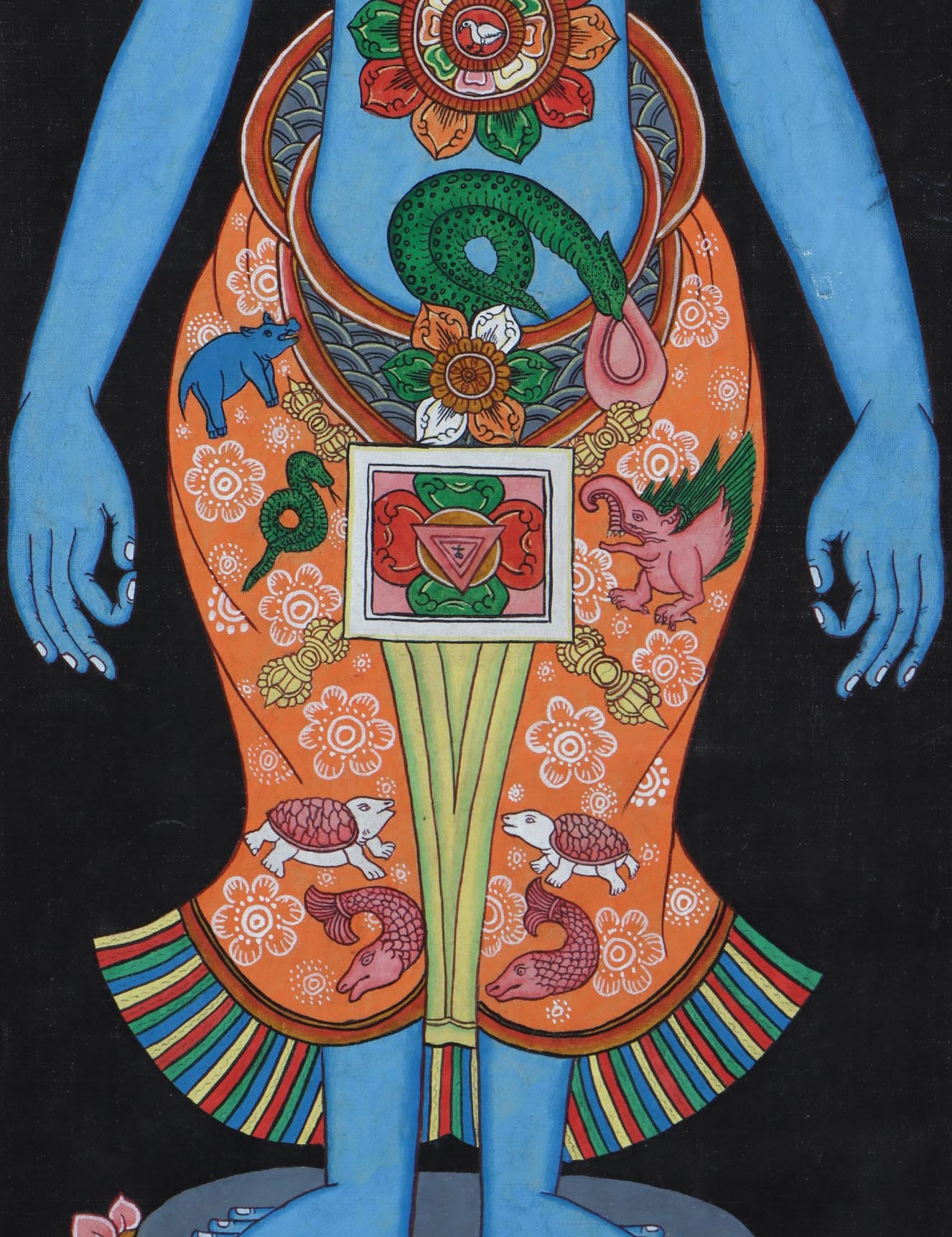 7 Chakra Art Thangka painting - Handpainted Tibetan Thangka Art - Himalayas Shop