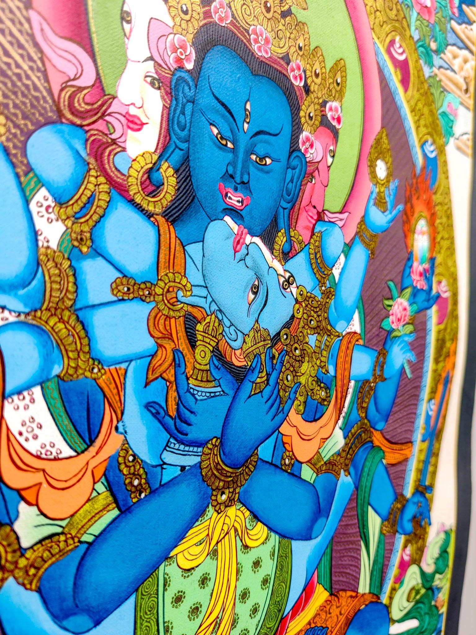 Khorlo Demchong and Heruka Thangka painting - Tibetan Art