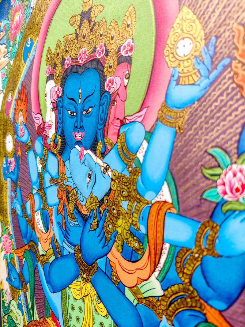 Khorlo Demchong and Heruka Thangka painting - Tibetan Art