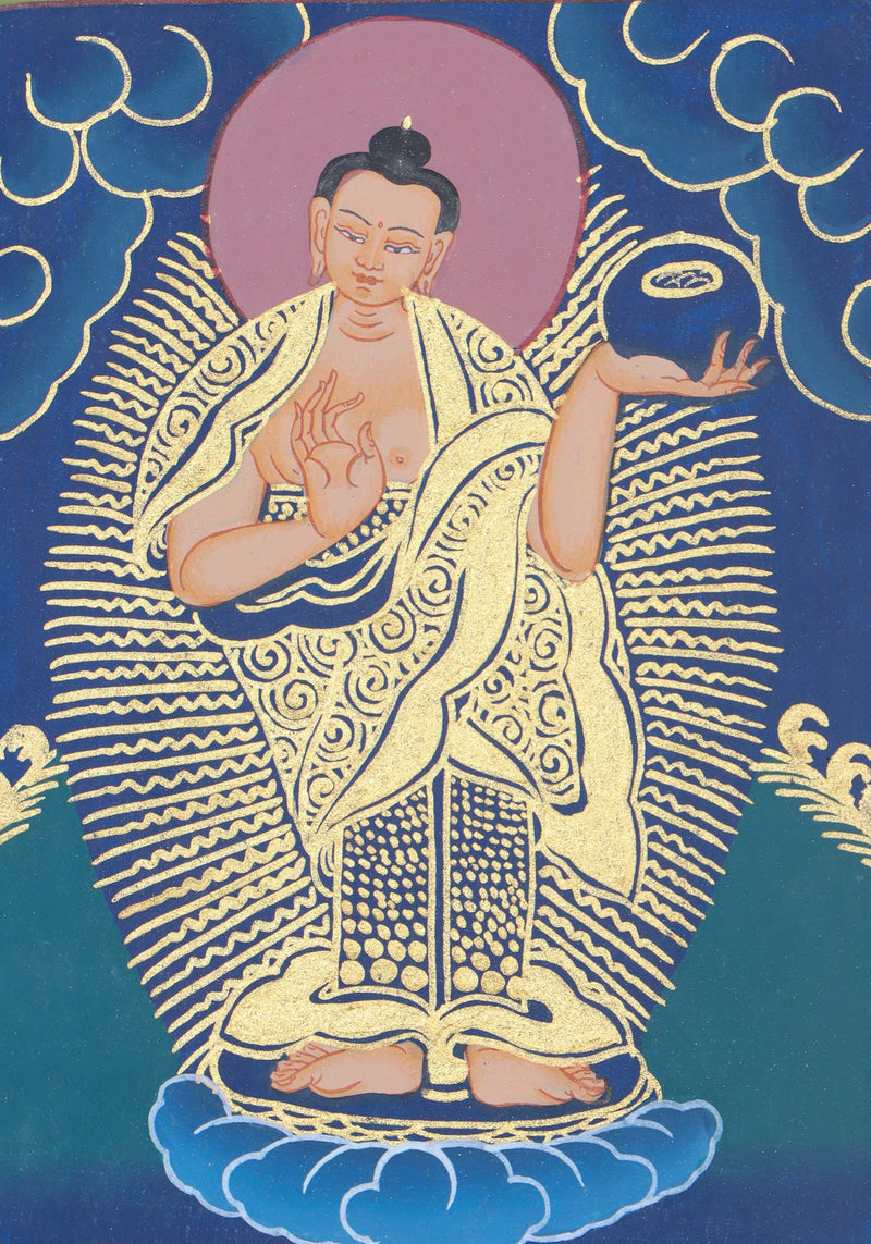 Chengresi Thangka with auspicious symbol - Himalayas Shop