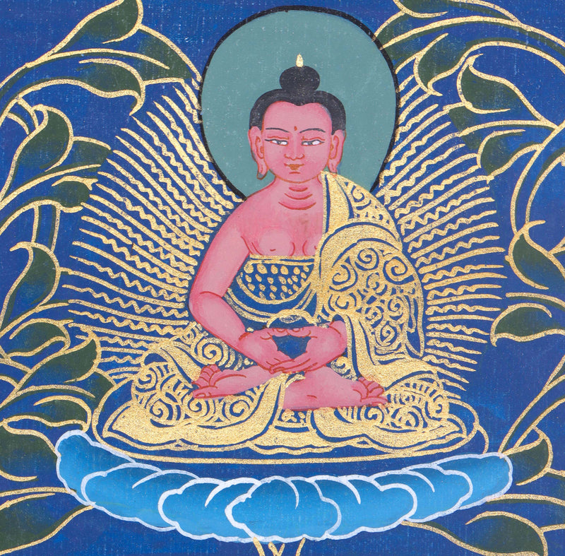 Chengresi Thangka with auspicious symbol - Himalayas Shop
