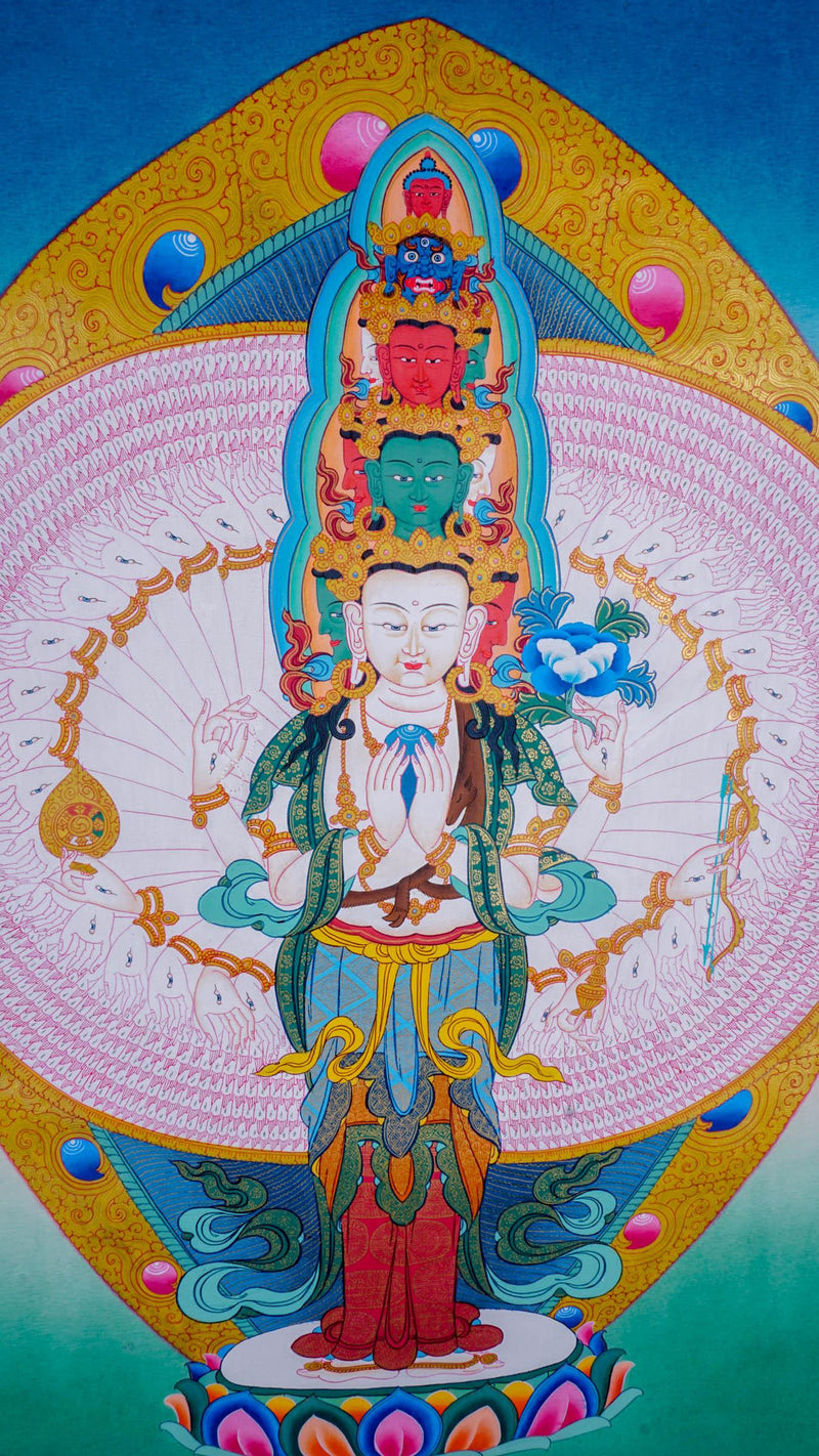 1000 Arm Avalokiteshvara Thangka Painting