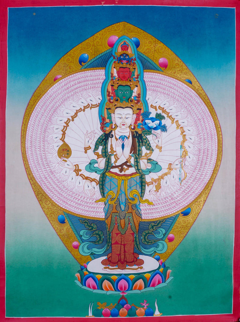 1000 Arm Avalokiteshvara Thangka Painting