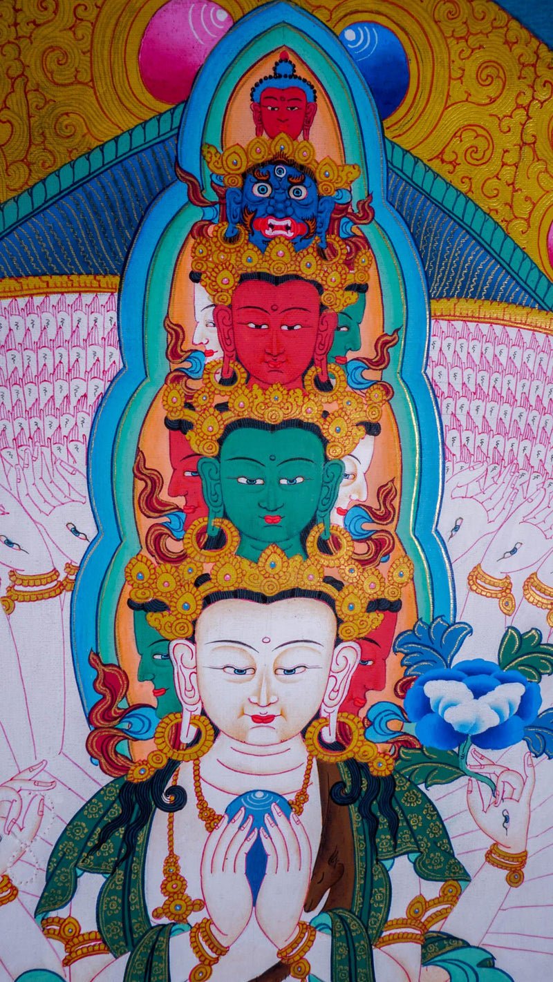 1000 Arm Avalokiteshvara Thangka Painting