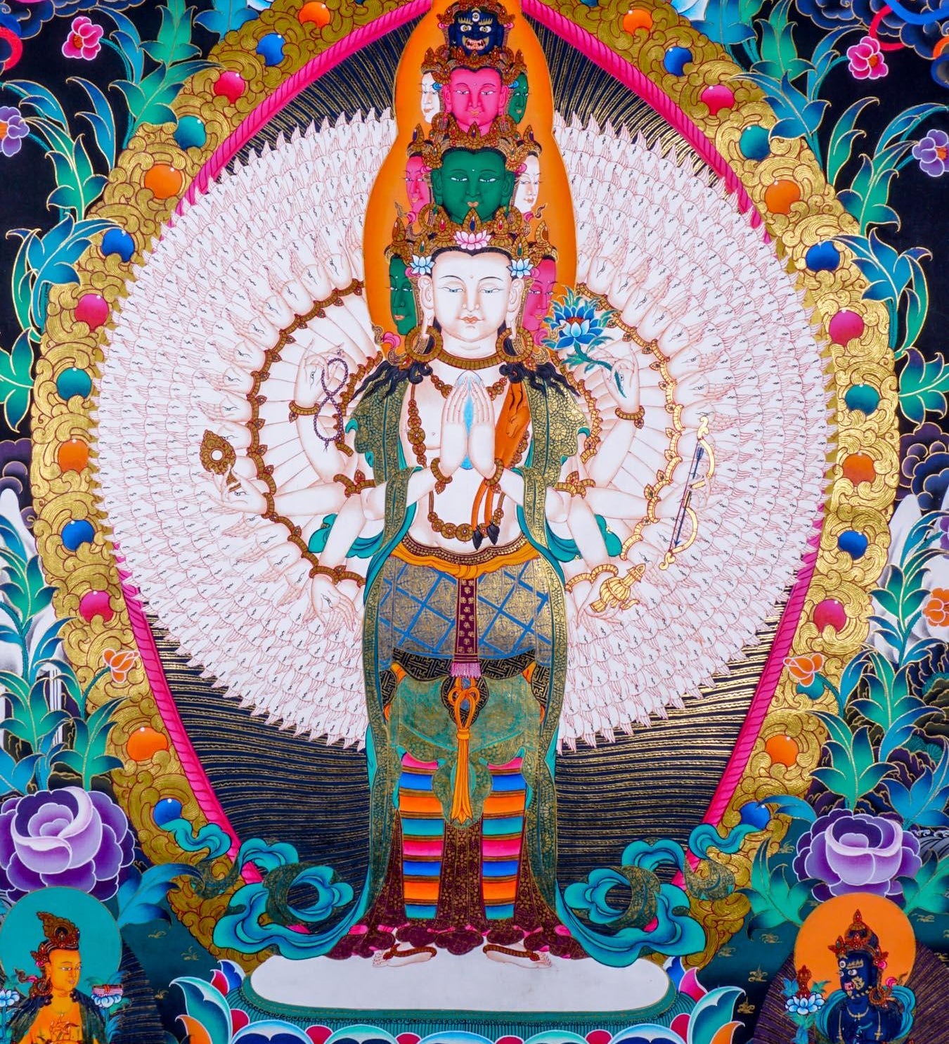Guanyin - Avalokiteshvara Thanka Painting - Himalayas Shop