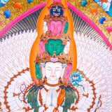 Guanyin - Avalokiteshvara Thanka Painting - Himalayas Shop