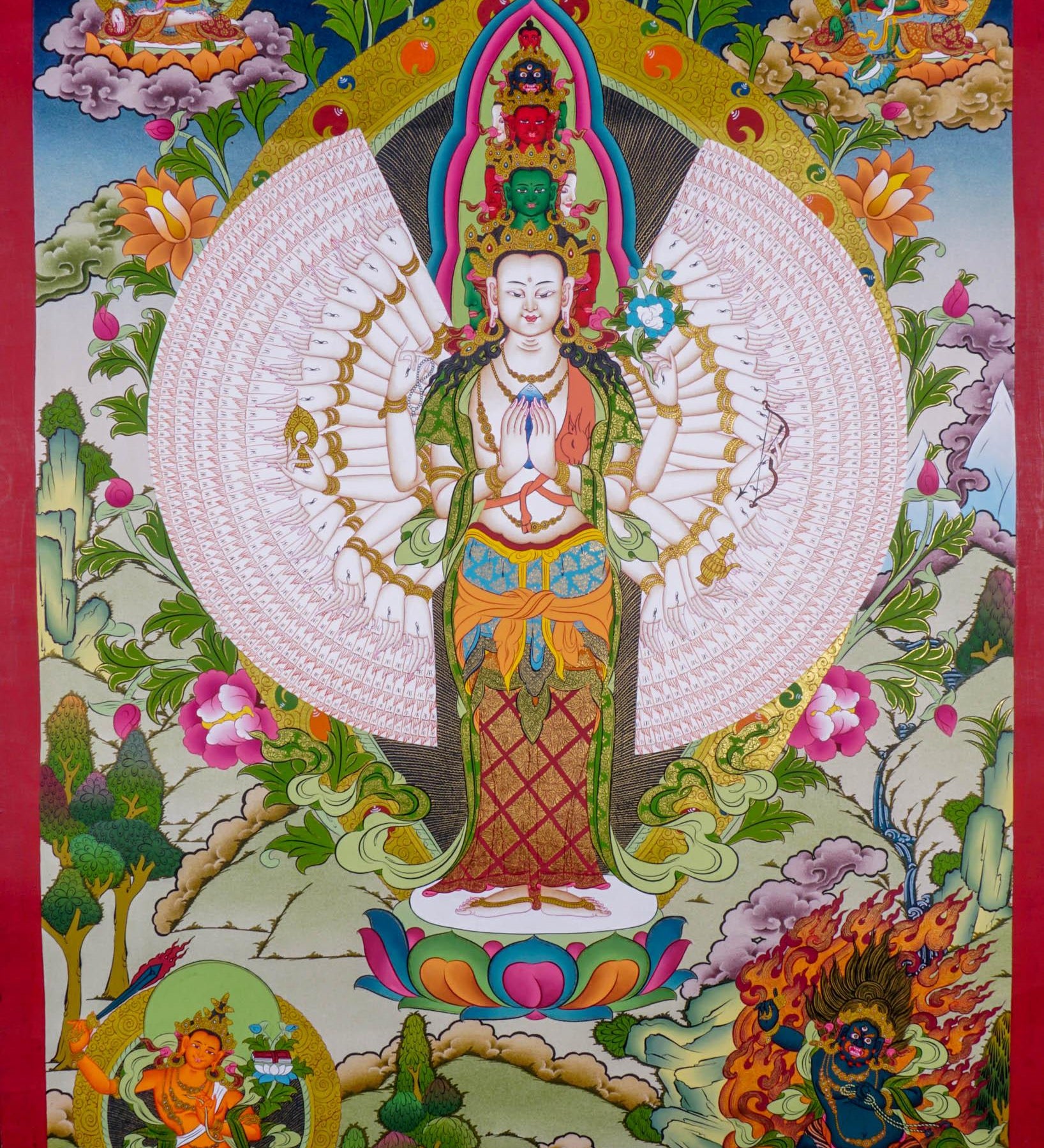Avalokiteshvara Canvas Thangka Painting