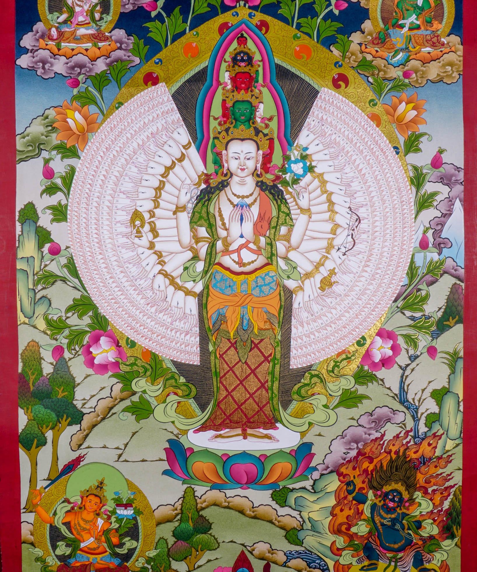 Avalokiteshvara Canvas Thangka Painting