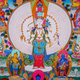 1000 Arm Avalokiteshvara with other Deities - Himalayas Shop