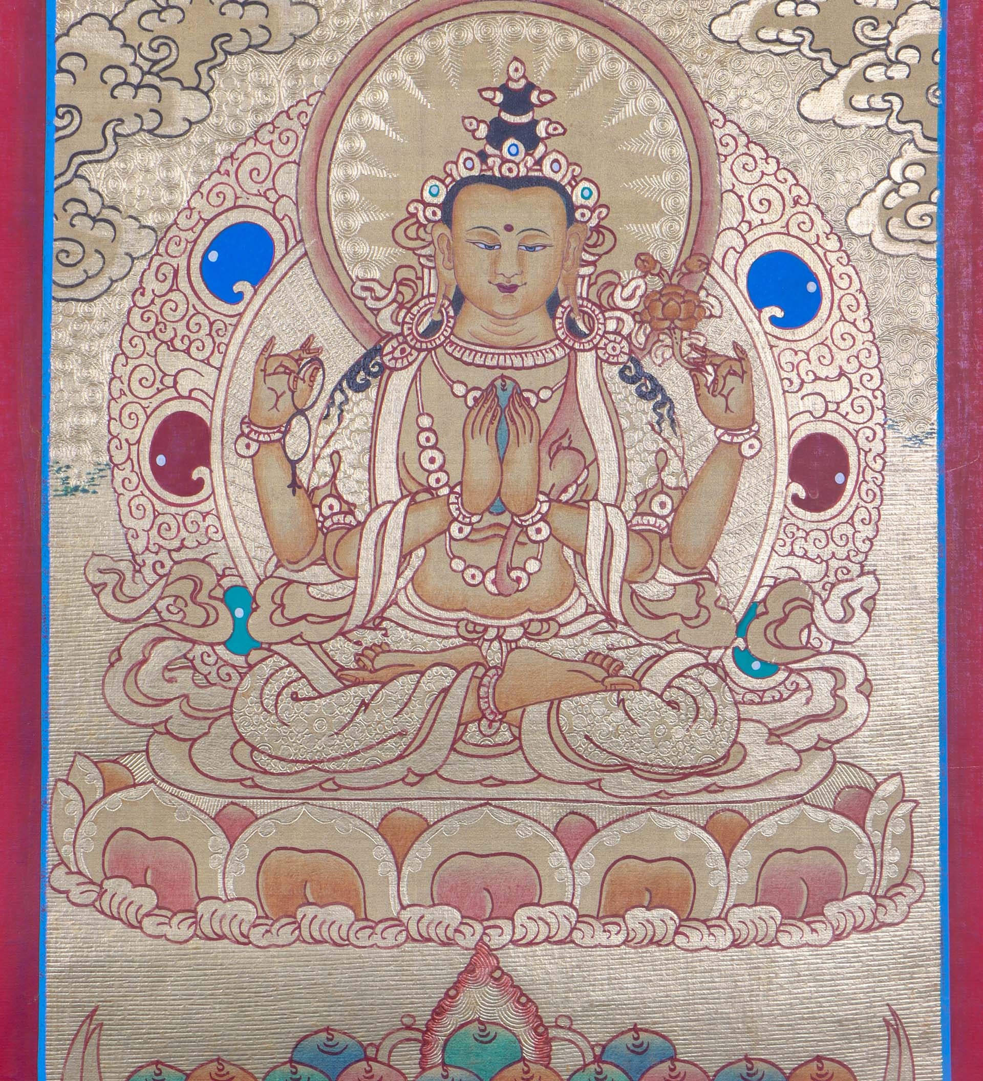 Handpainted Chengresi Thangka Painting