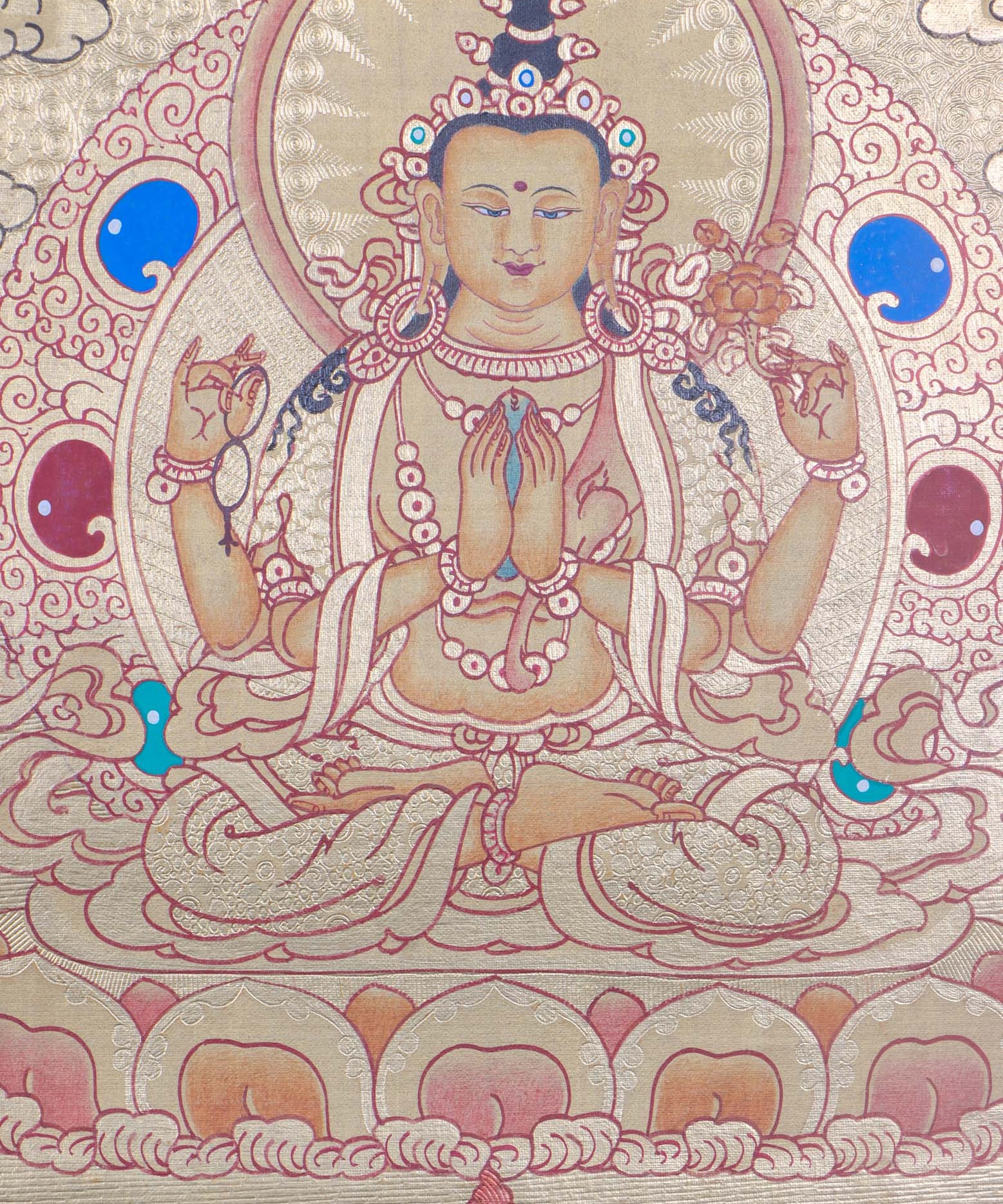 Handpainted Chengresi Thangka Painting