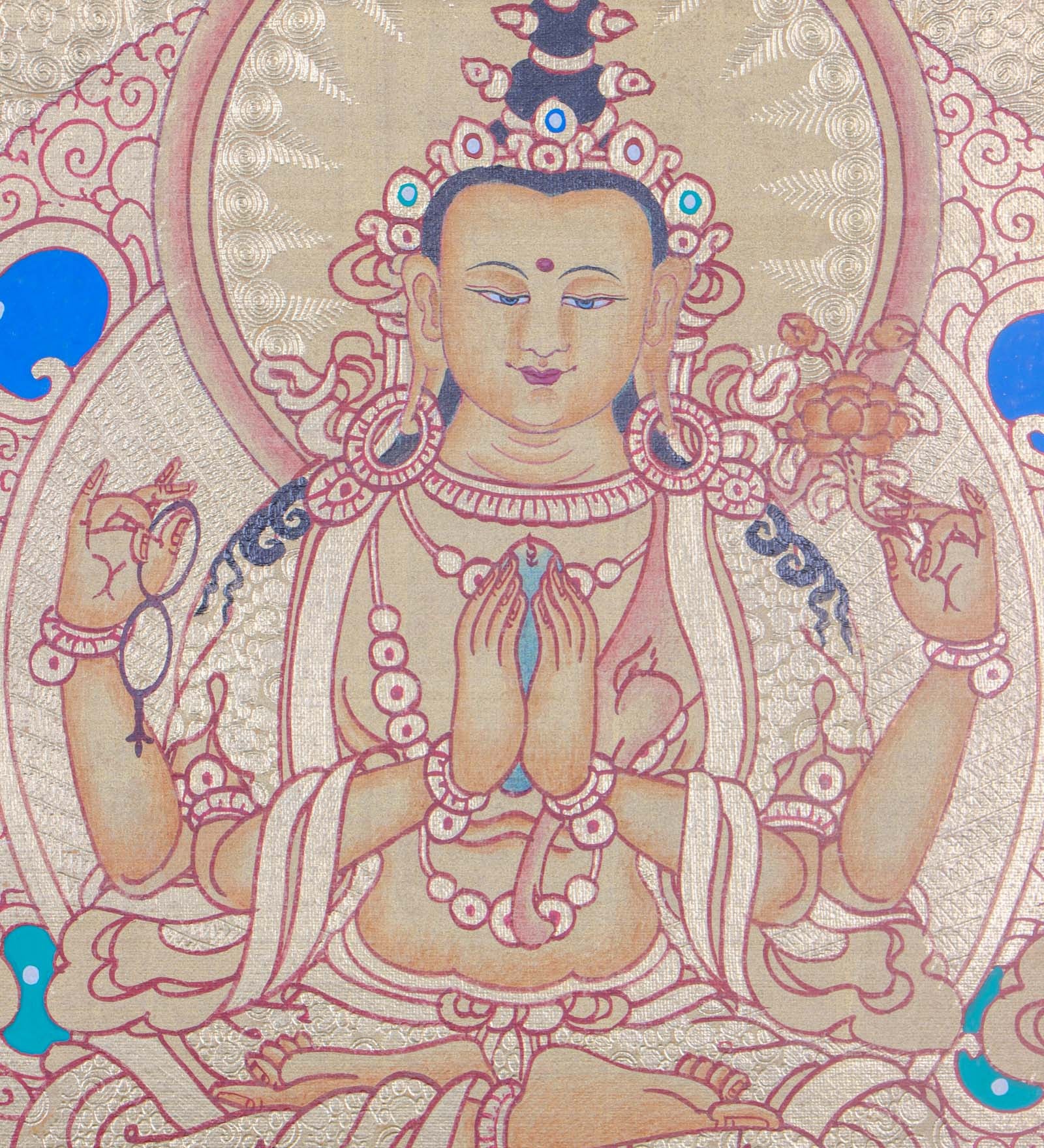 Handpainted Chengresi Thangka Painting