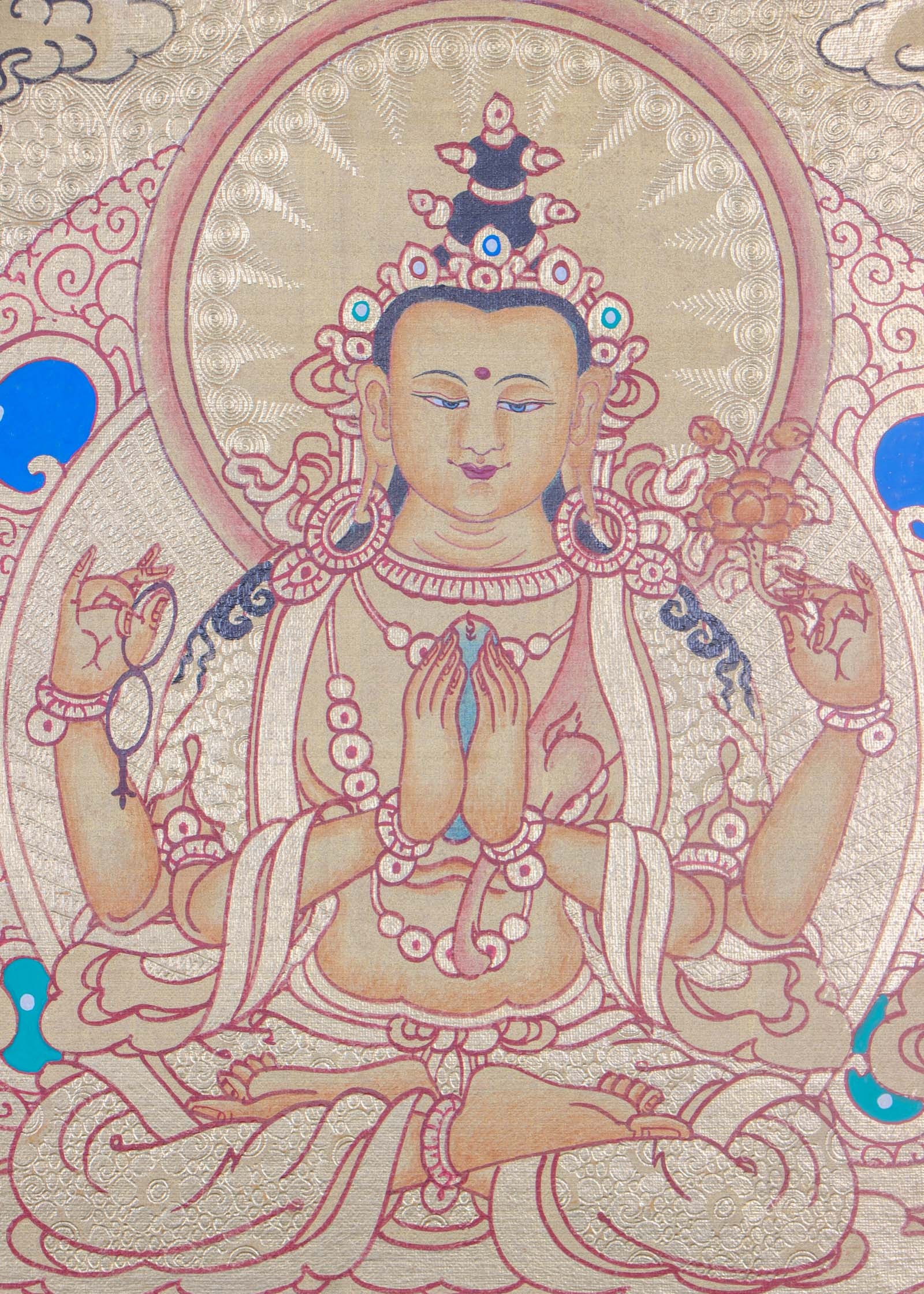 Handpainted Chengresi Thangka Painting