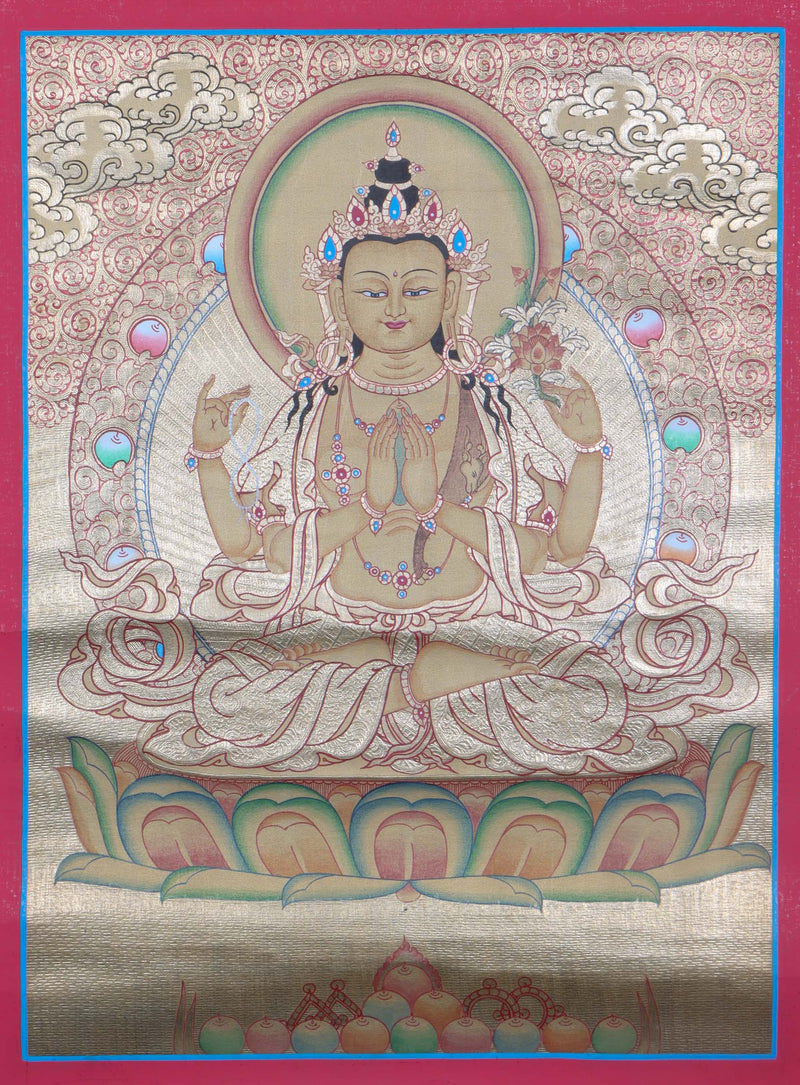 Chenrezig Buddha painting - Himalayas Shop