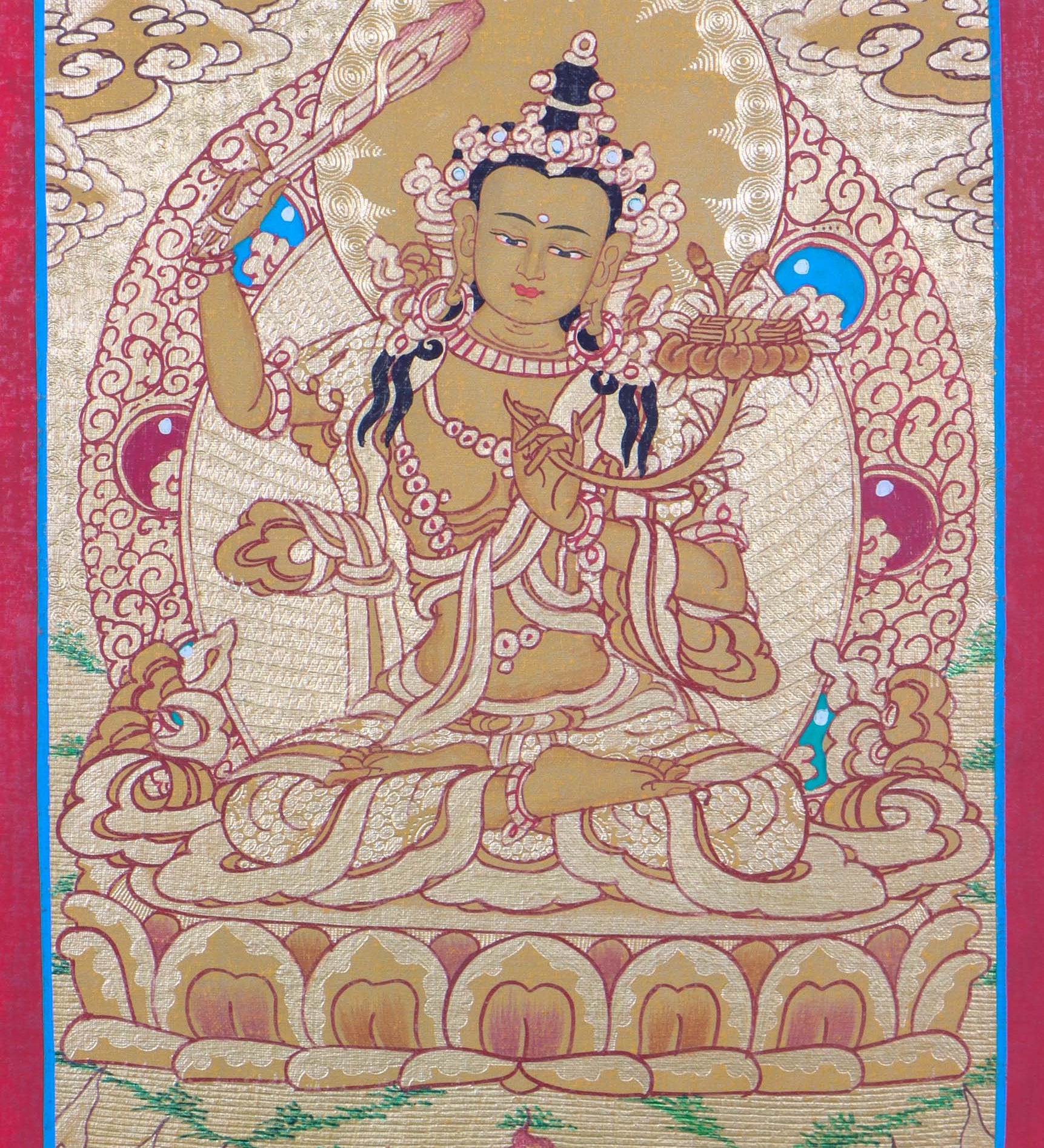 Thangka of Manjushri - Himalayas Shop