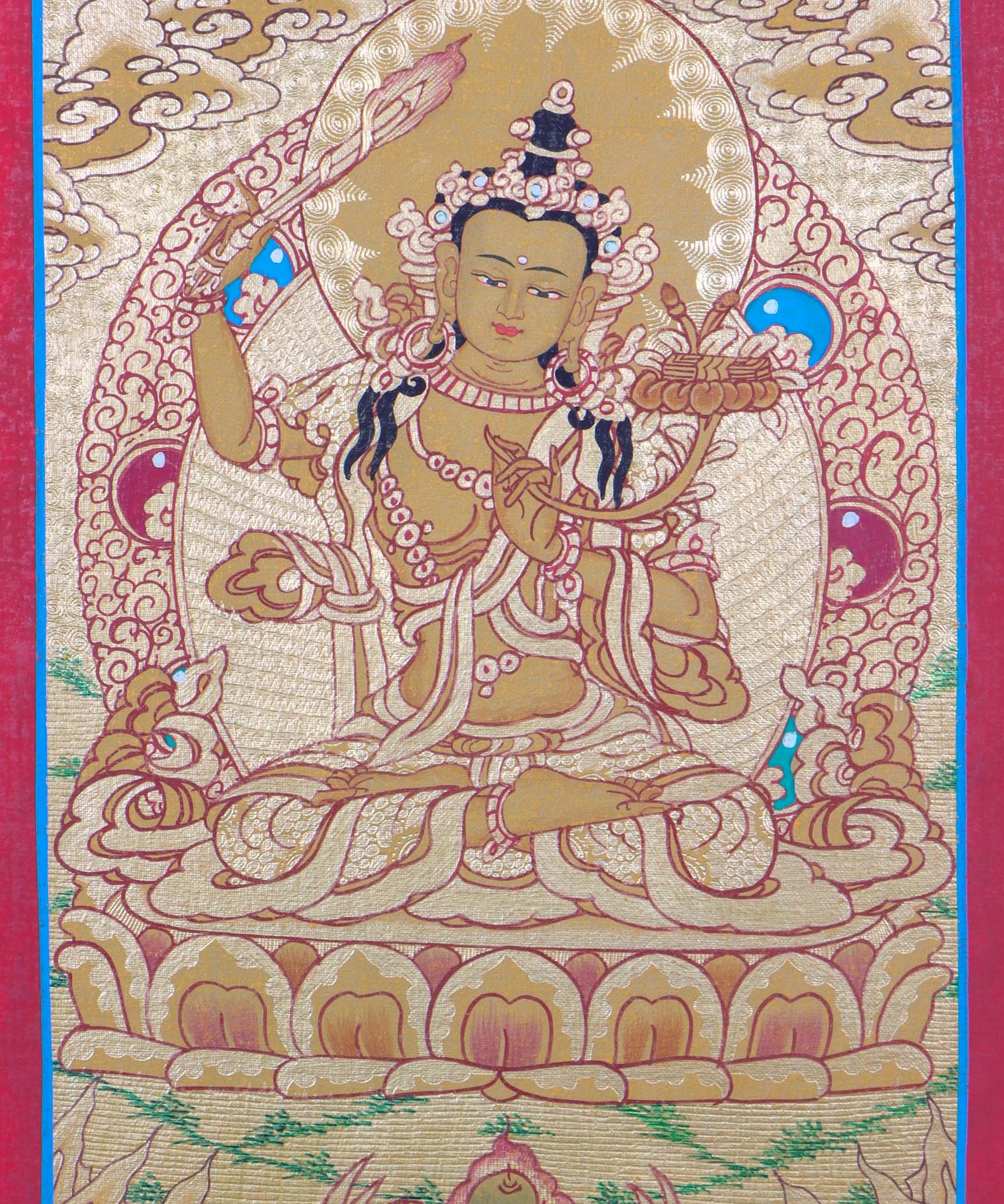 Thangka of Manjushri - Himalayas Shop
