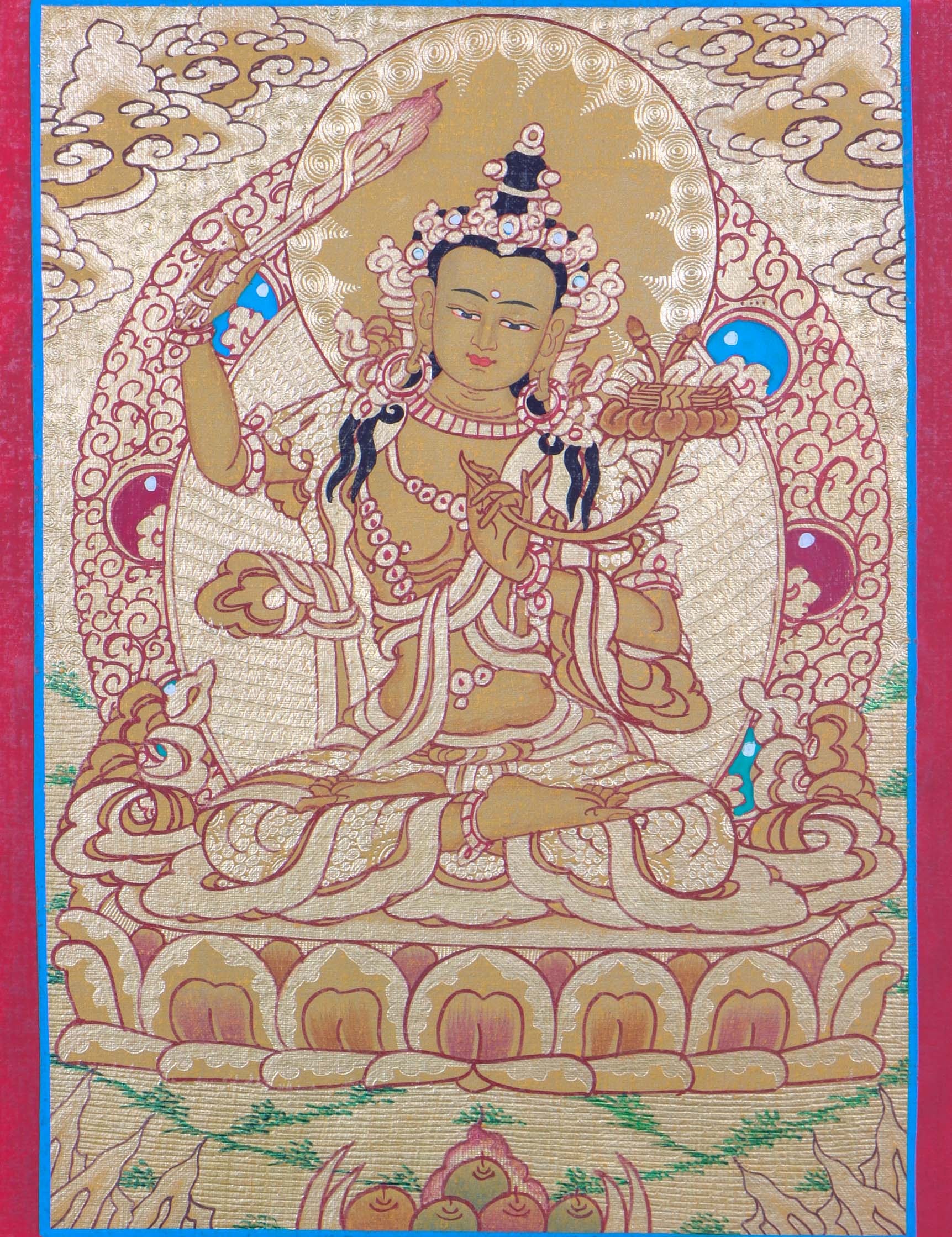 Thangka of Manjushri - Himalayas Shop