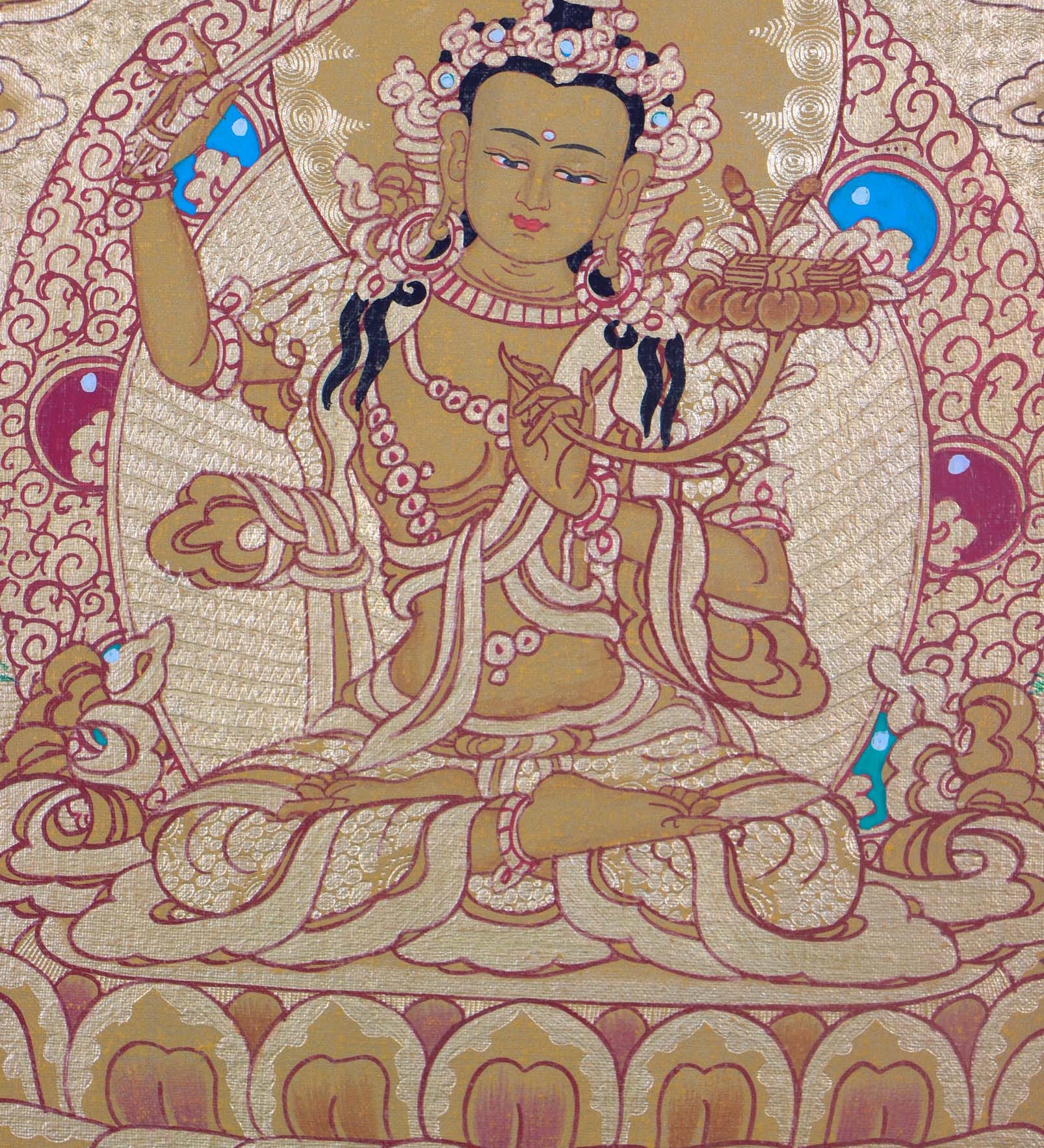Thangka of Manjushri - Himalayas Shop